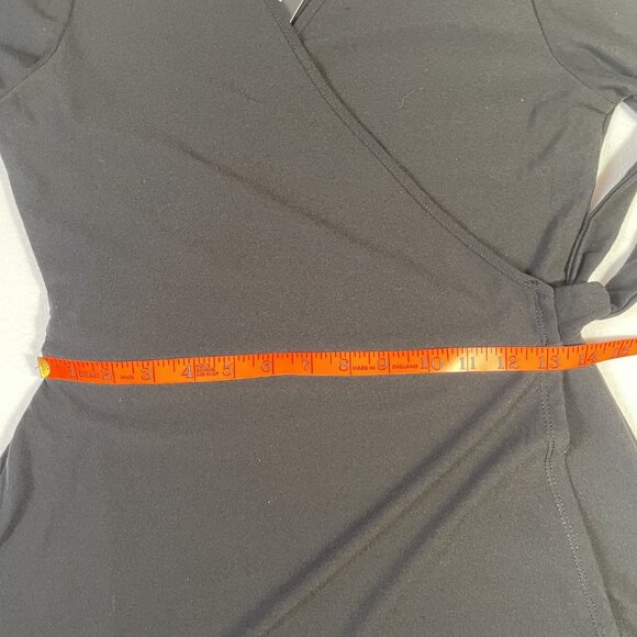 Fashion Nova Layla Fit & Flare Wrap Dress Mini V Neck Long Sleeves Black Size L - Picture 8 of 16